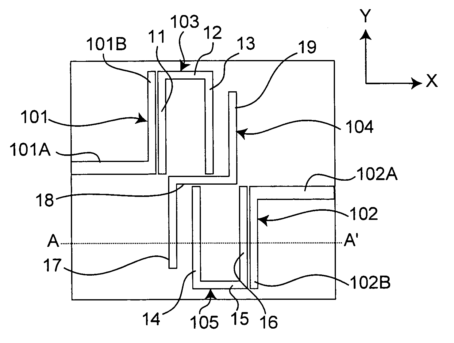 Planar filter, semiconductor device and radio unit