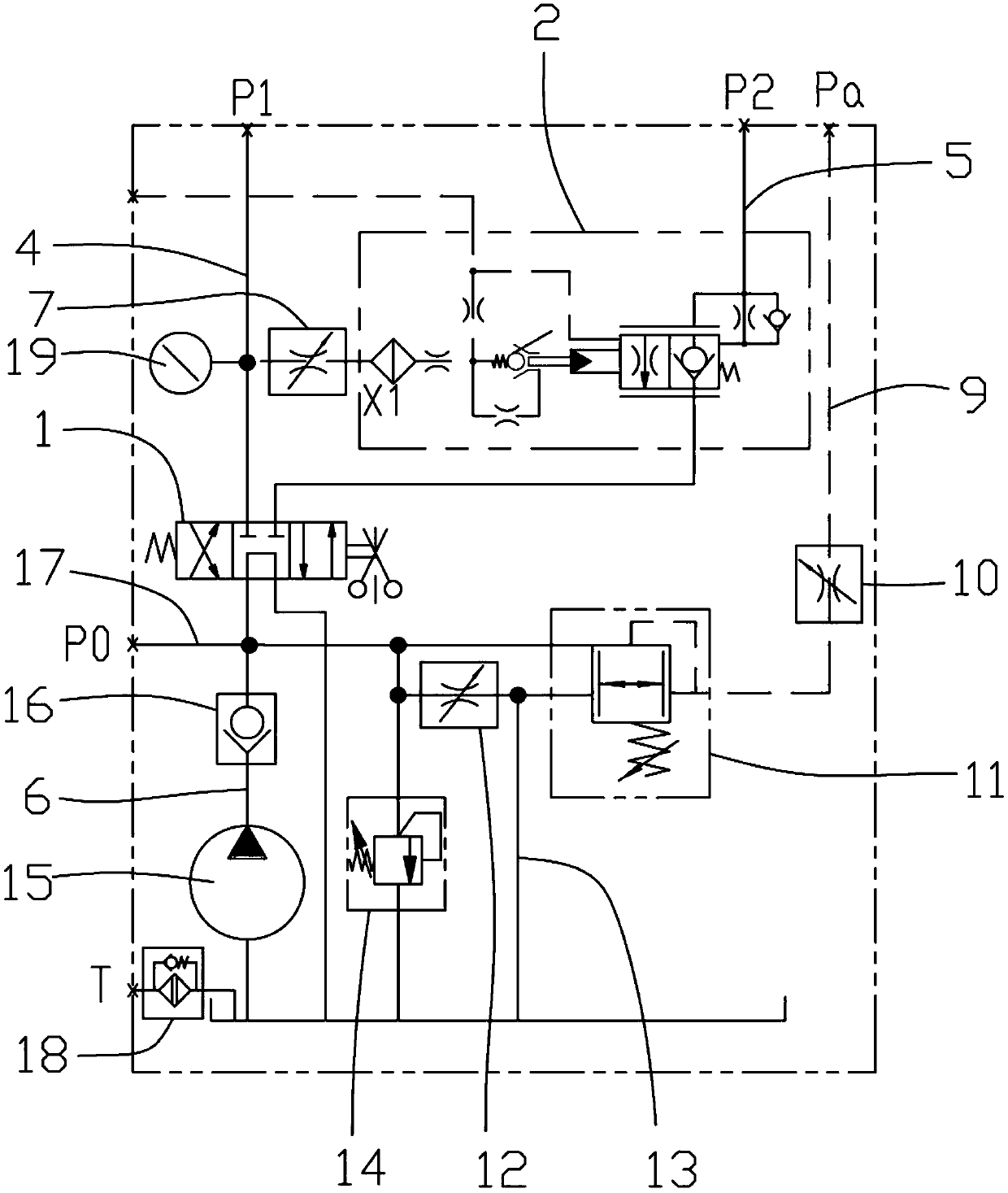 Control oil circuit and engineering machine