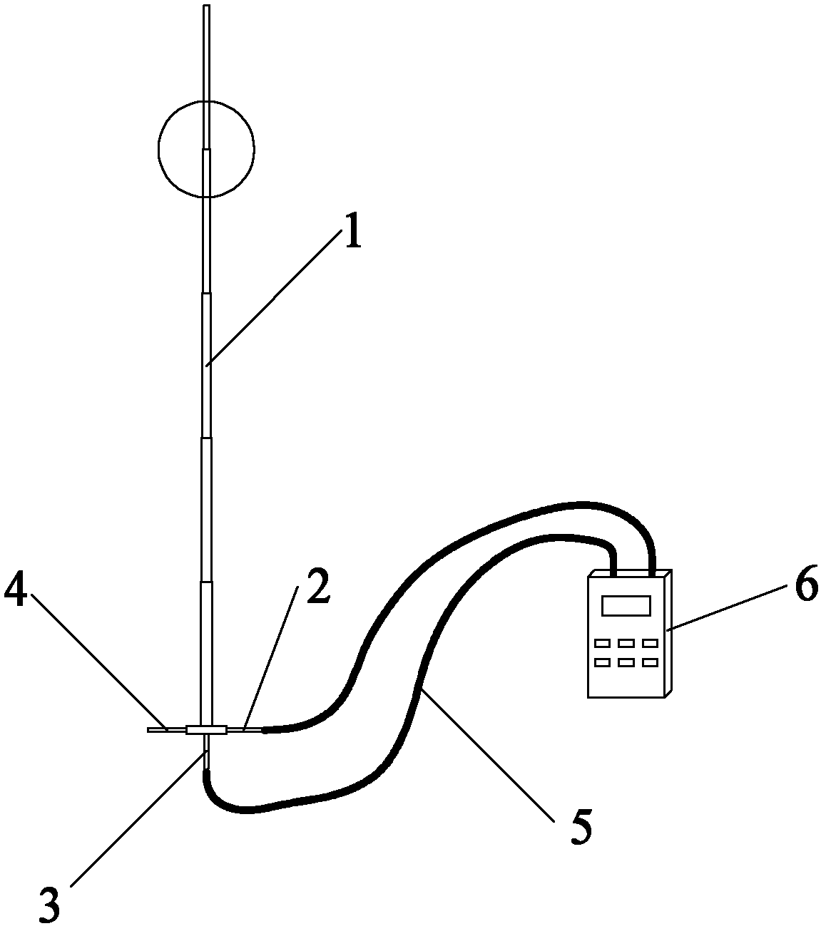 Portable air speed measuring apparatus of pipeline