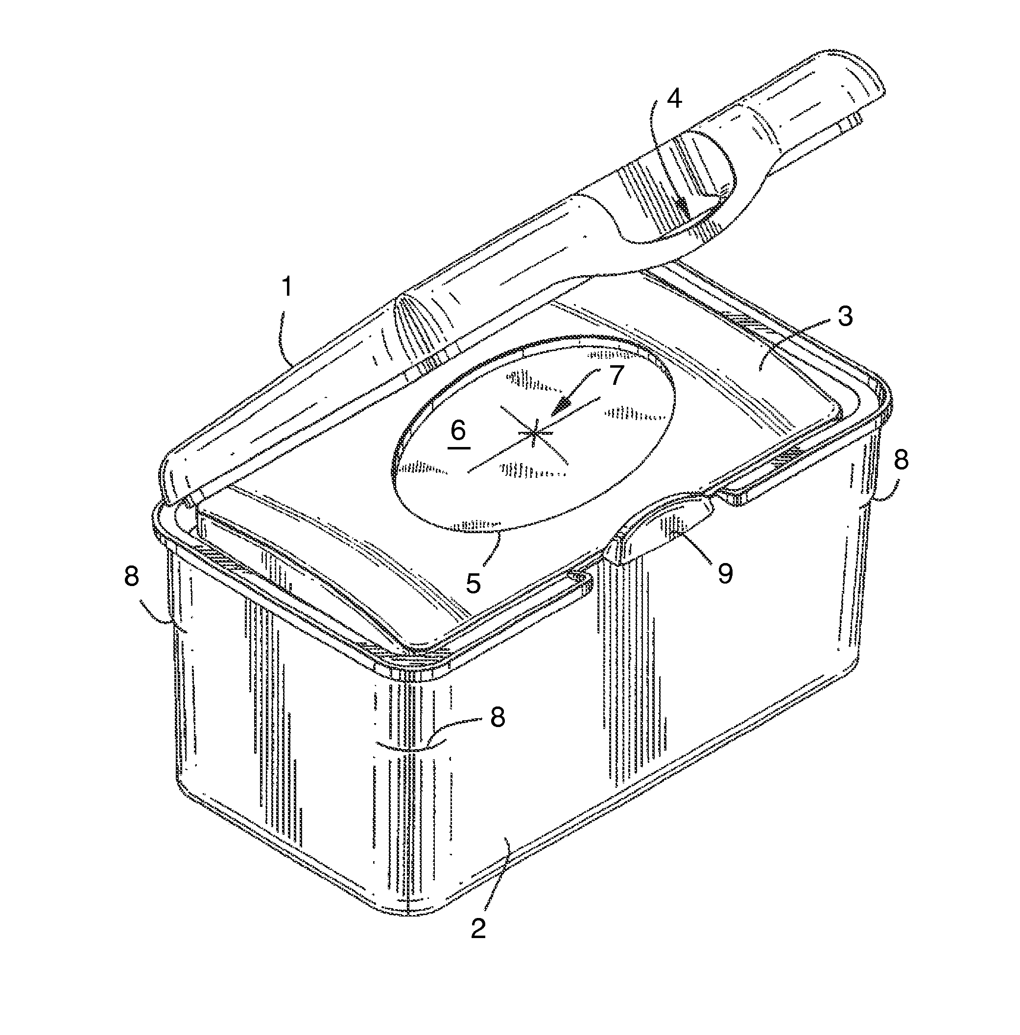 Wet wipes container with flexible dispensing orifice