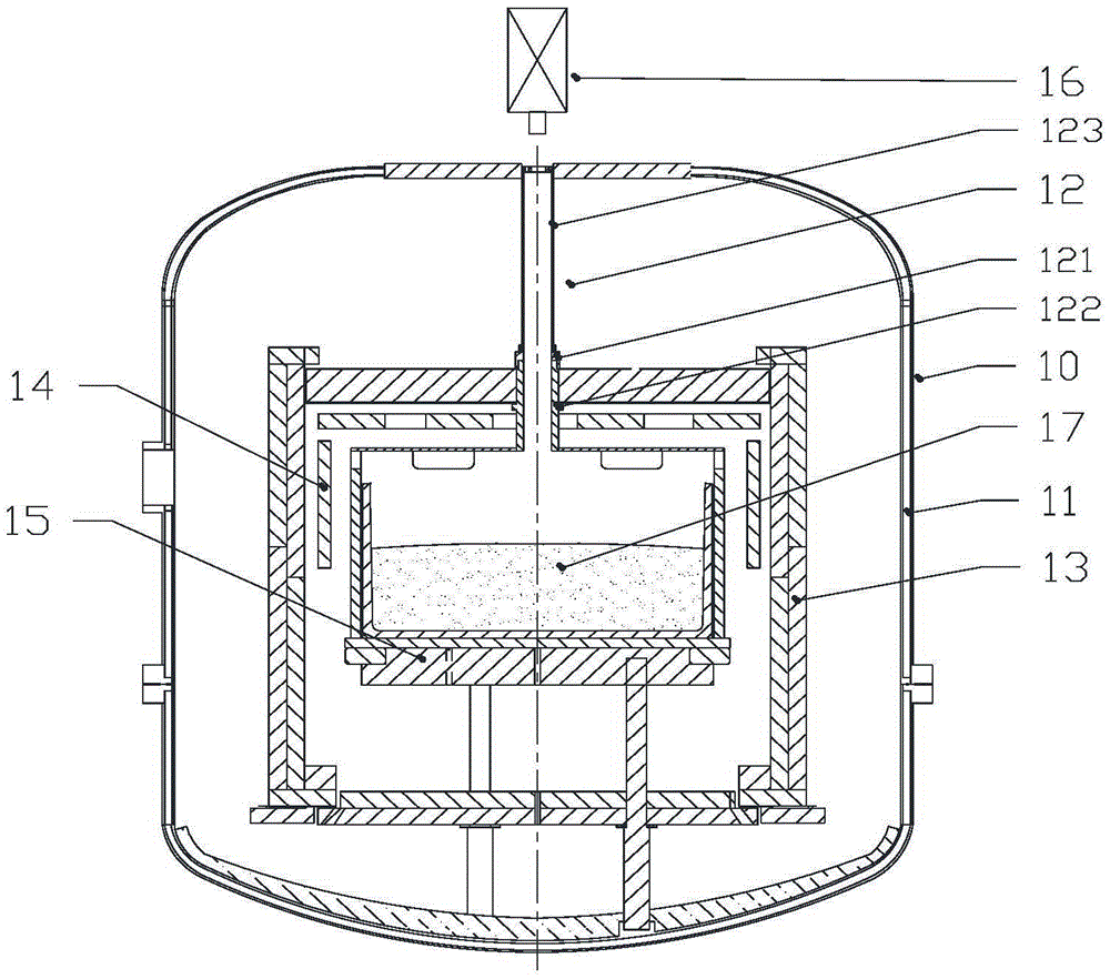 Guide device for polycrystal ingot casting furnace