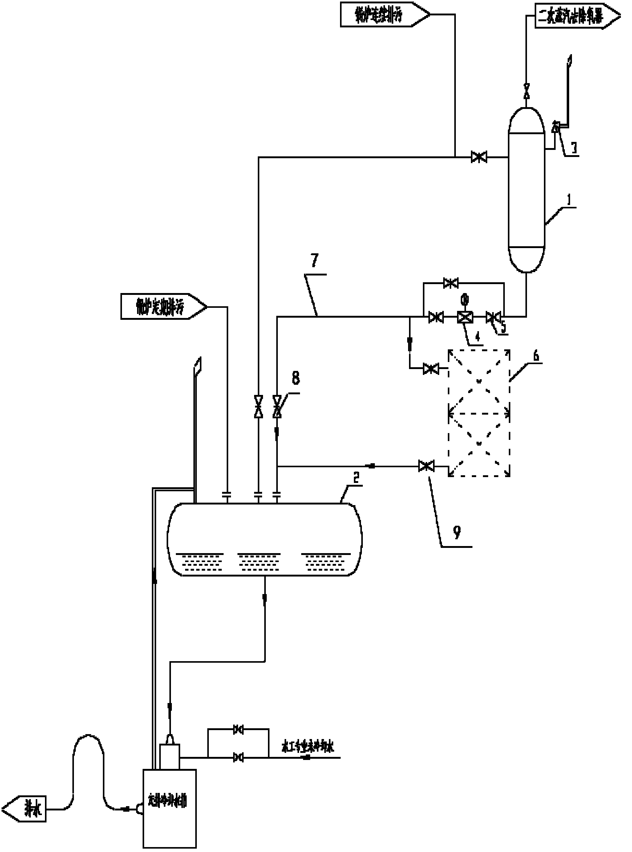 Continuous-blowdown drainage heat recovery system of boiler