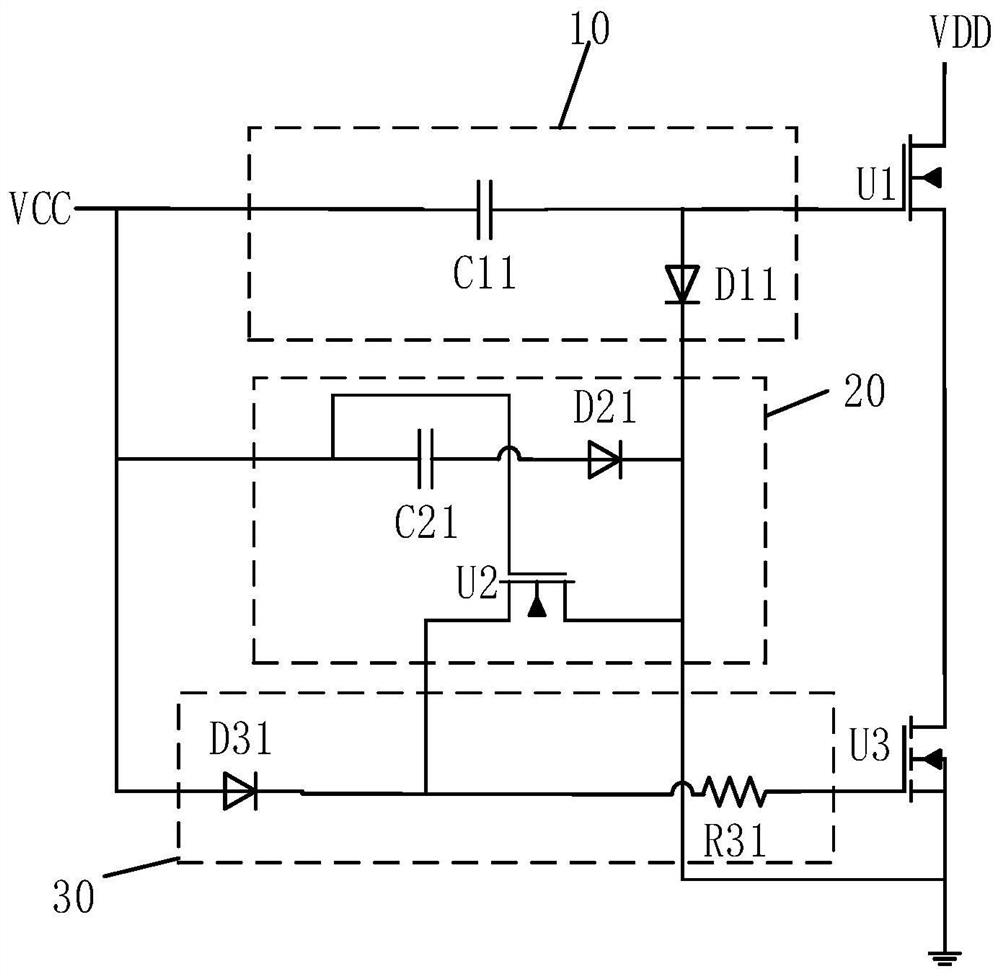 Depletion mode transistor driving circuit and chip