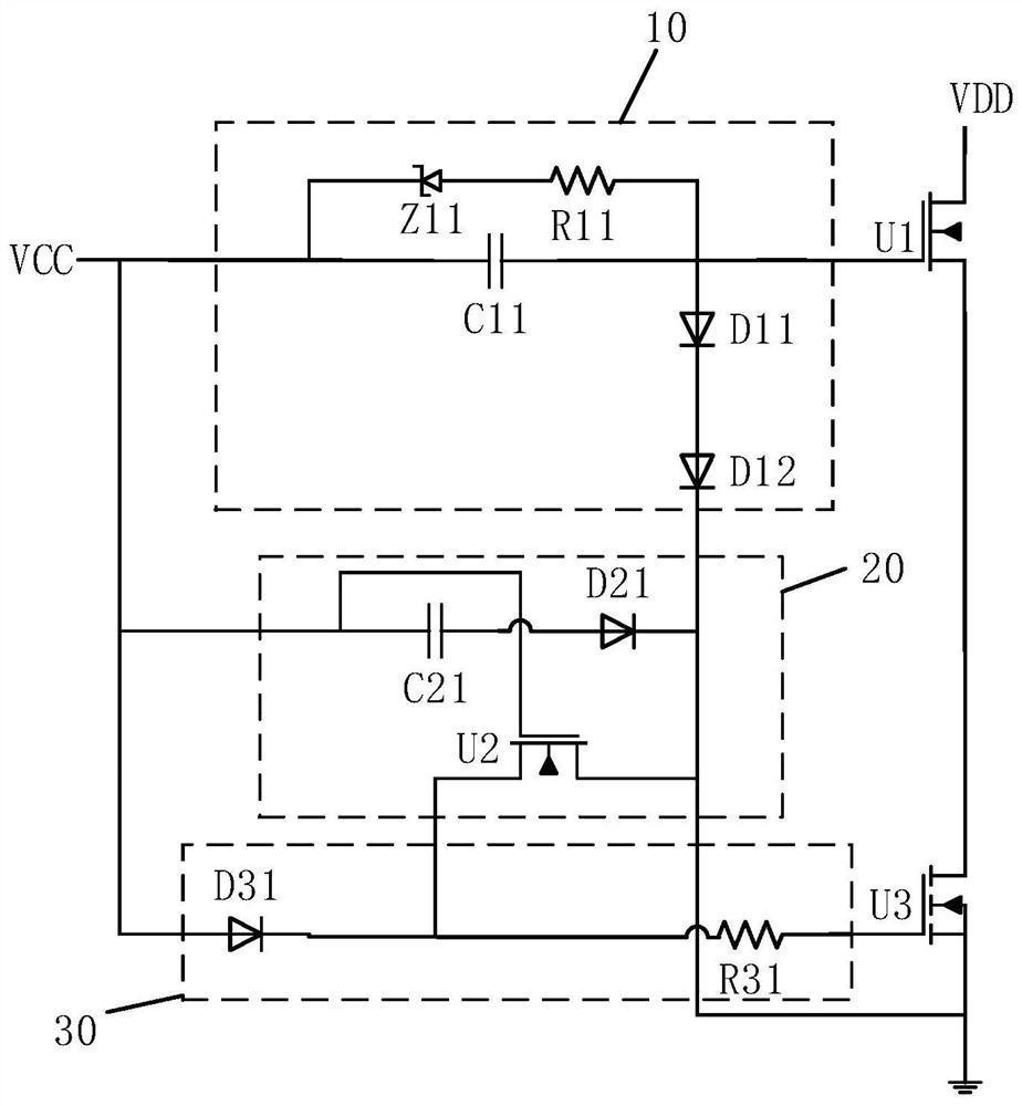 Depletion mode transistor driving circuit and chip