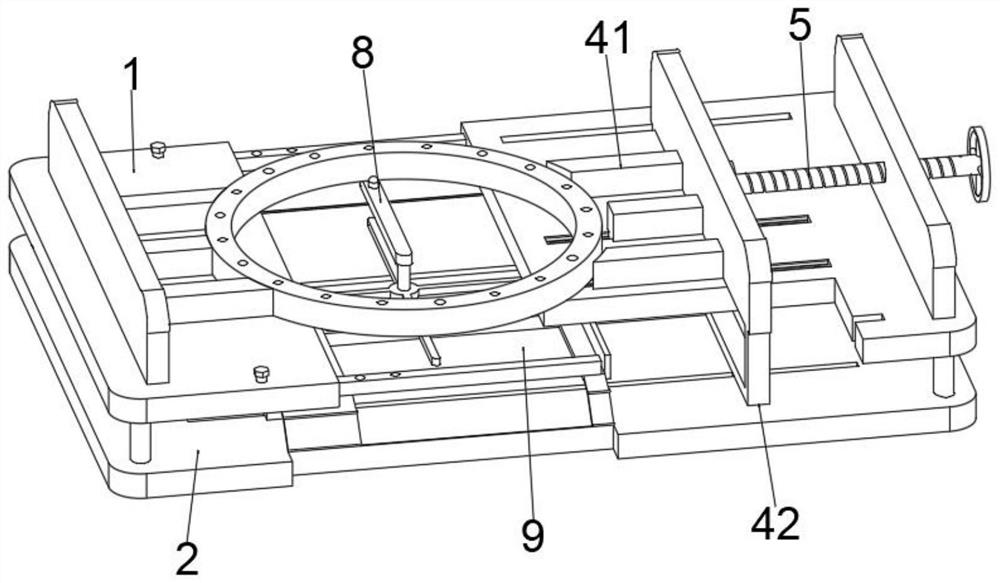 Clamping mechanism for wind power flange radial drilling