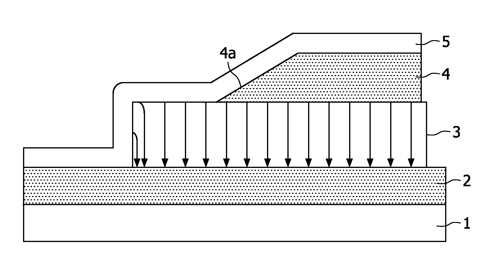 Voltage-operated layered arrangement