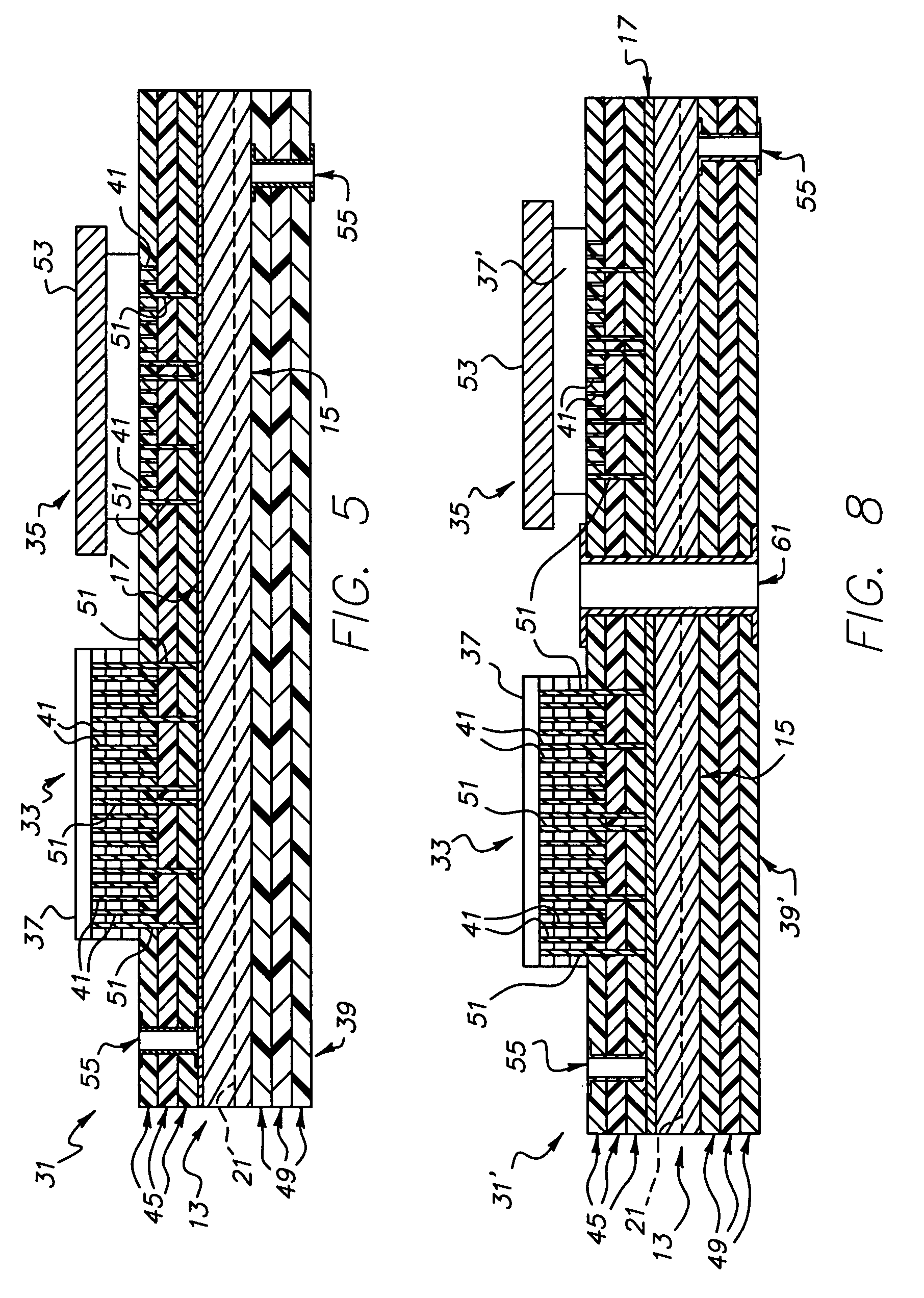 Circuitized substrate with internal cooling structure and electrical assembly utilizing same
