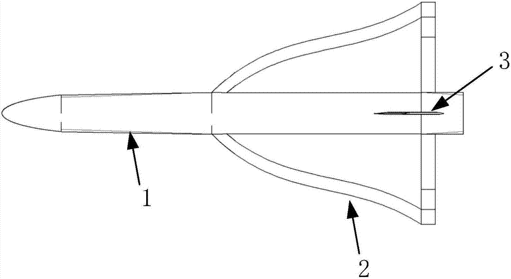 Hypersonic velocity waverider double-wing aerodynamic layout