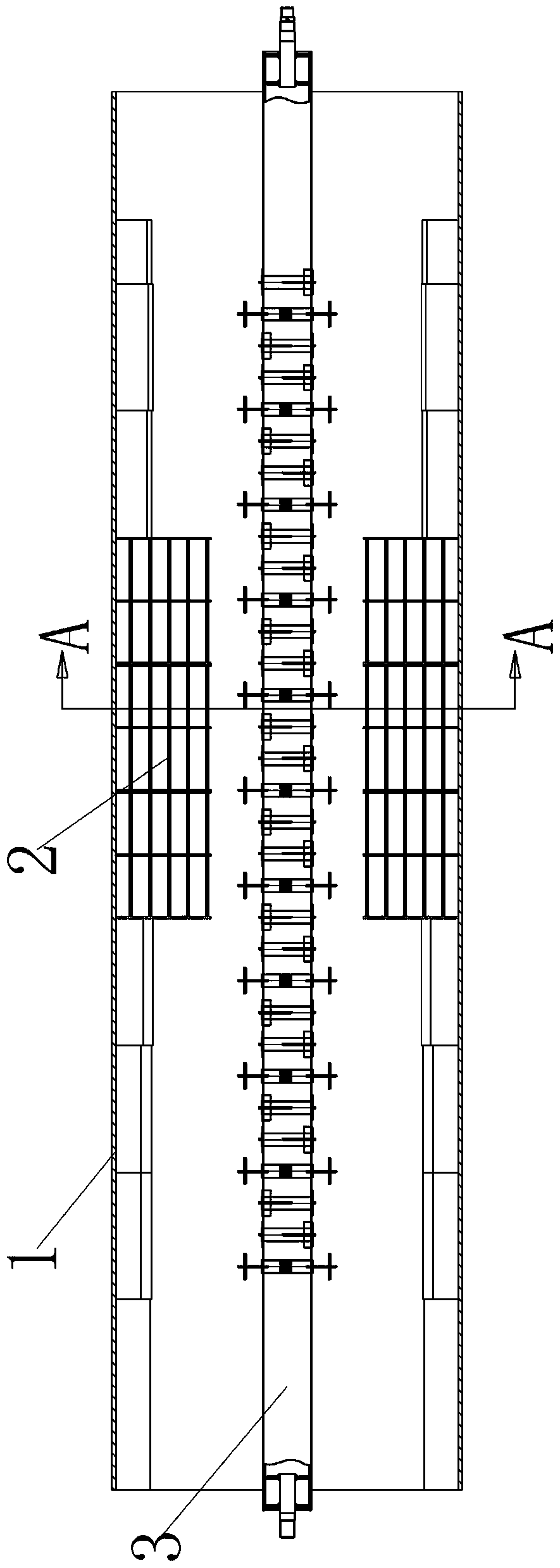 Inner layer roller with auxiliary scattering grids