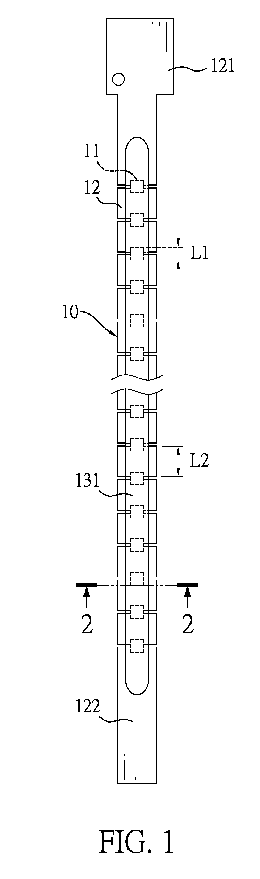 Light-emitting diode filament with a heat-dissipating structure and light-emitting diode filament light bulb using the same