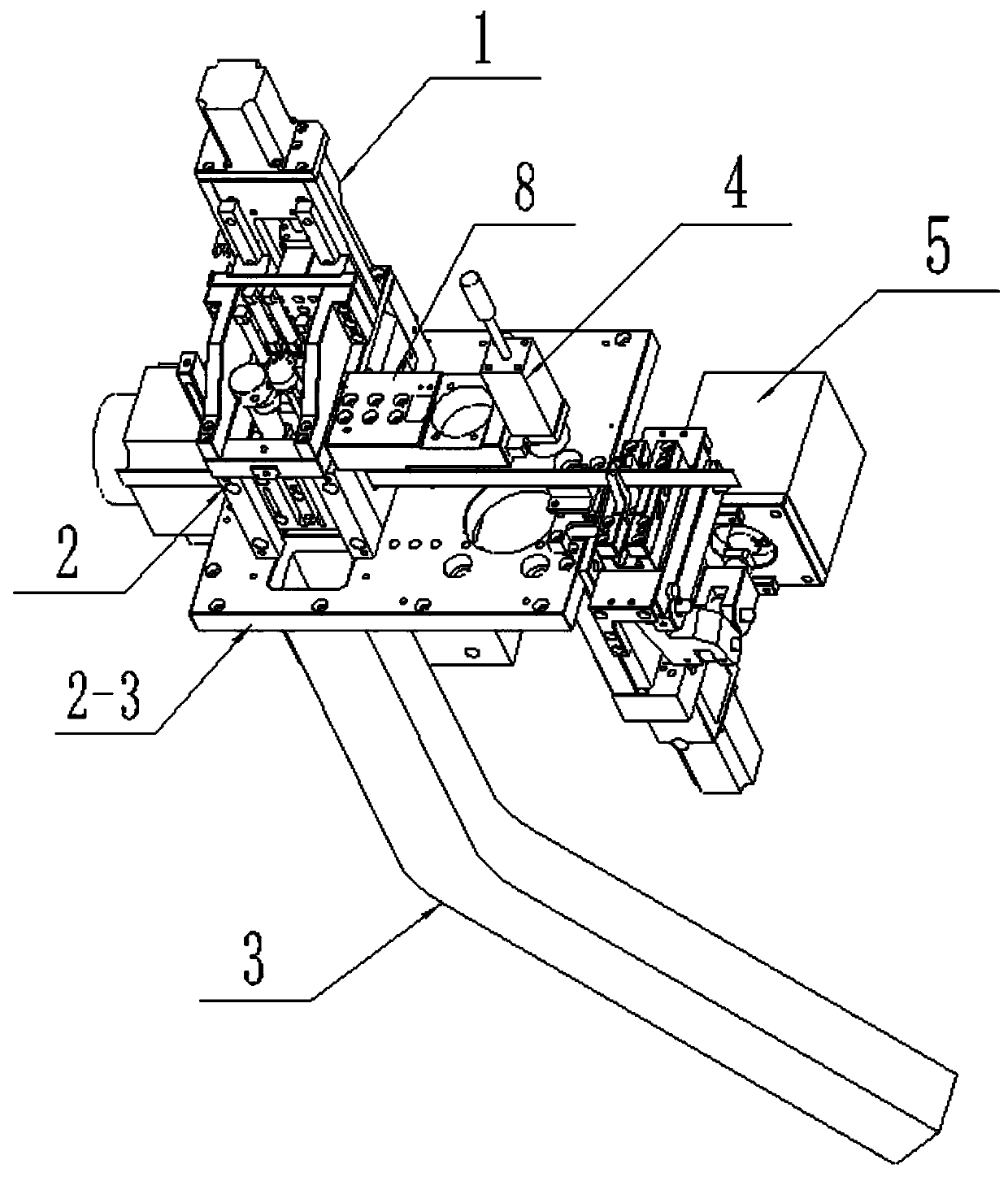 Two-section shearing device for knife bending machine