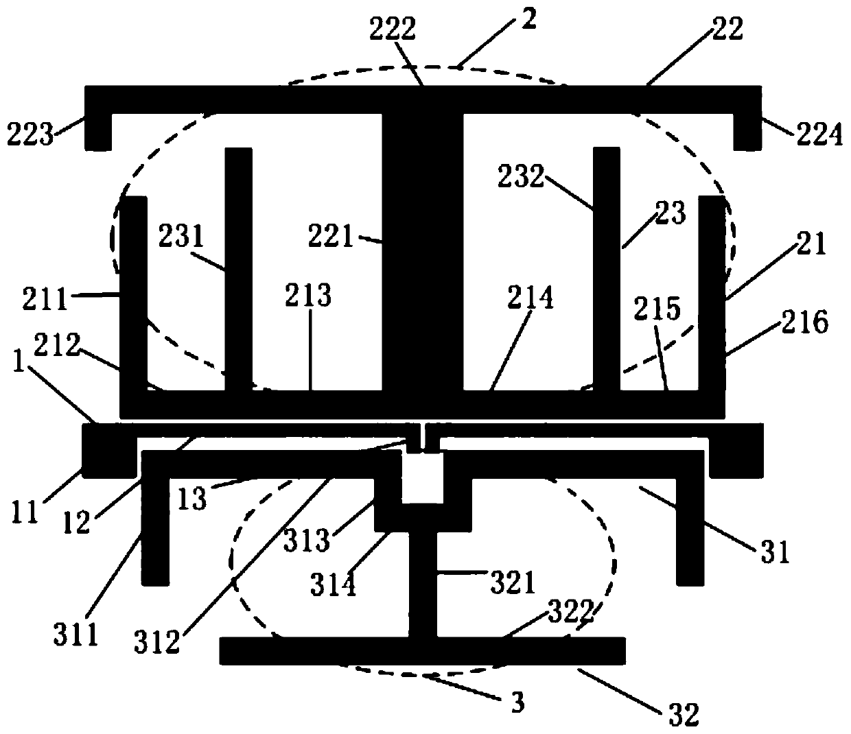 Tri-band planar filter based on multi-mode resonators