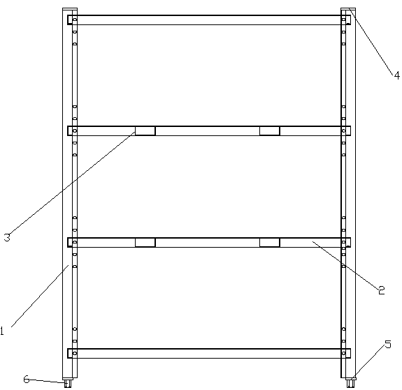 Assembled goods shelf