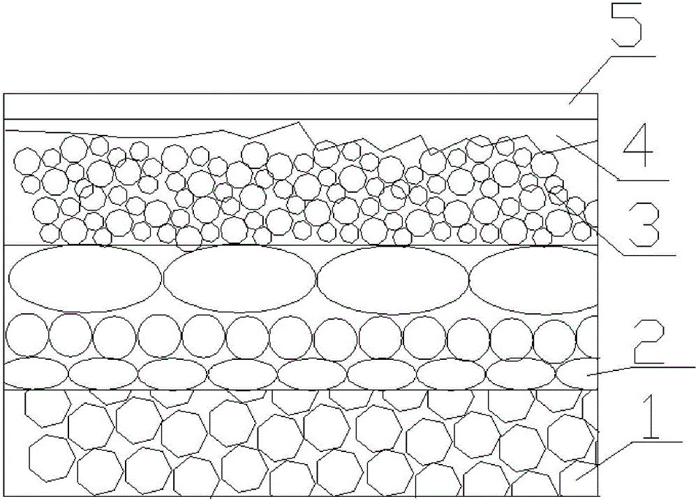 Saline-alkaline preventing water permeable pavement structure