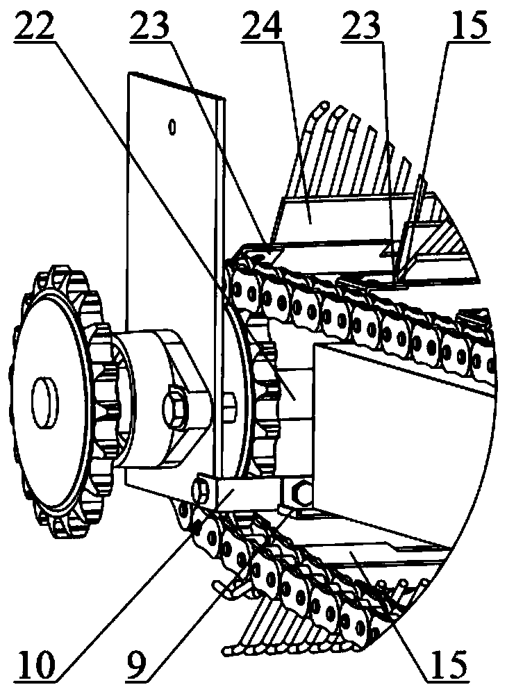 A hand-push chrysanthemum picking device