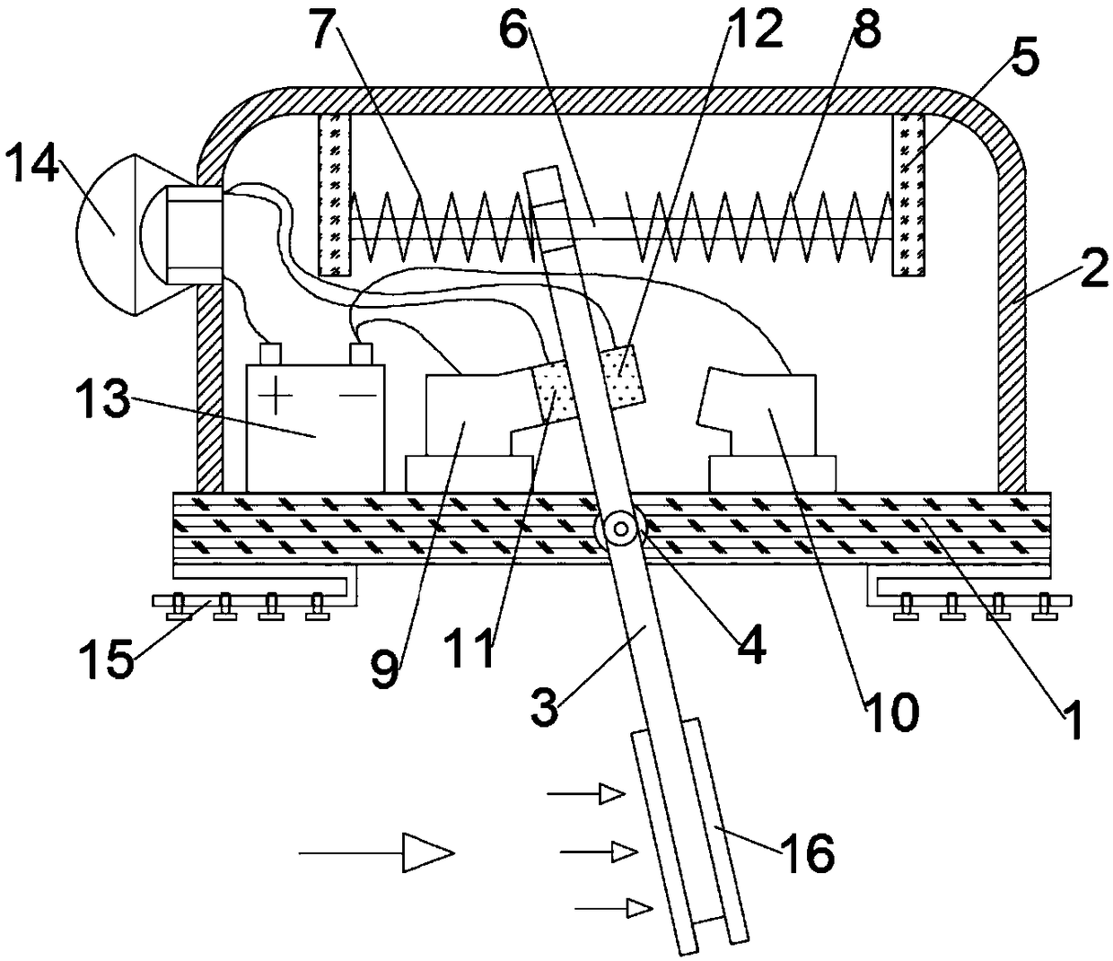 Surrounding wind power detection indicator of high tension transmission line