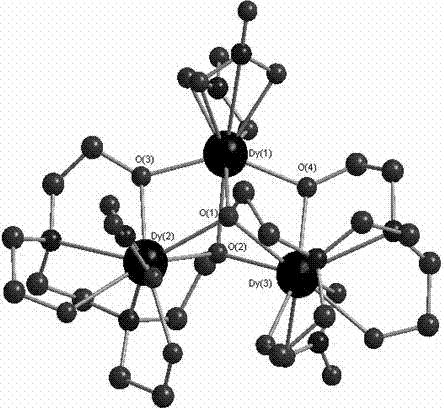 Dysprosium monomer magnet with dual functions of ferromagnetic and ferroelectric and preparation method thereof