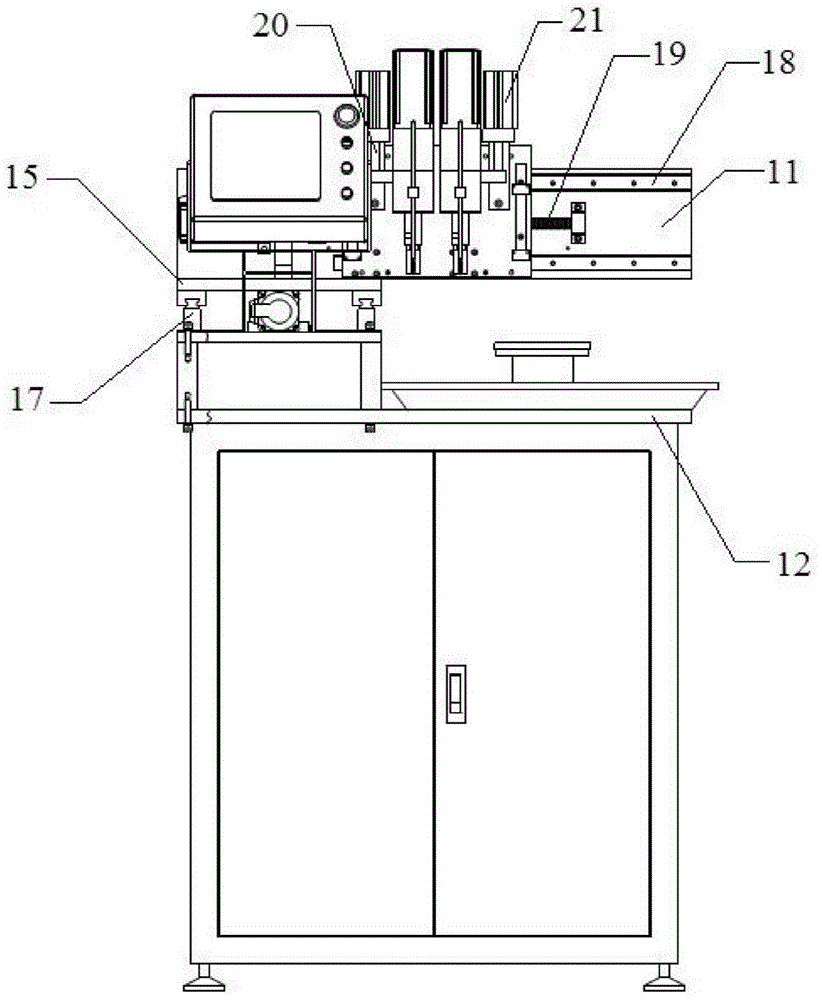 A double-head drilling and tapping machine tool