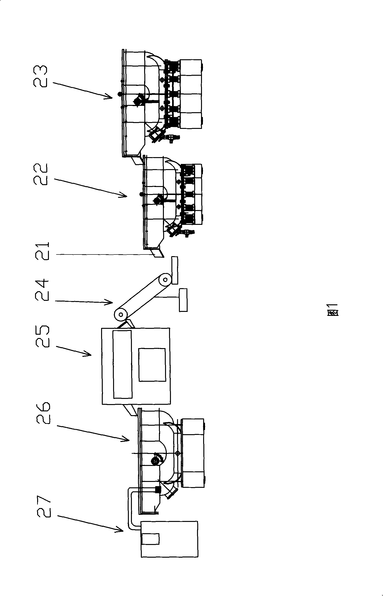 Vibrating full-automatic production chain finishing machine