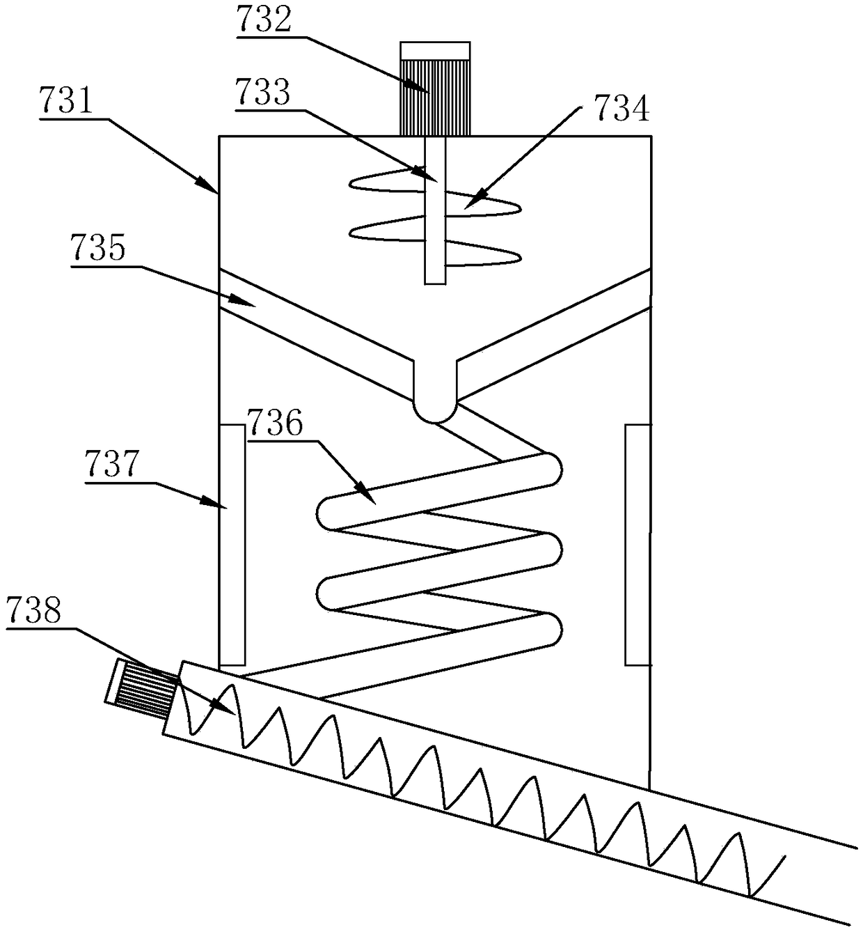 Thallus sample crushing mechanism