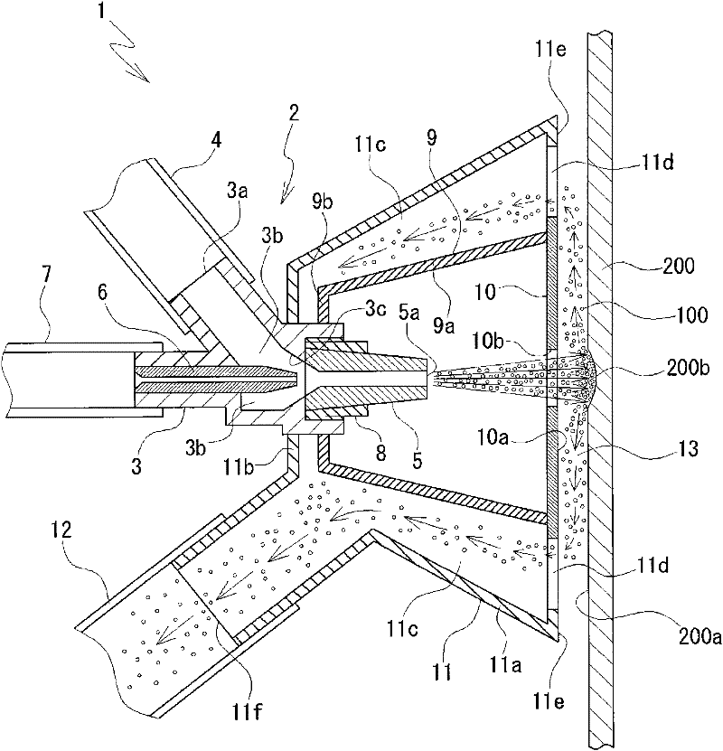 Blasting apparatus and method for blasting