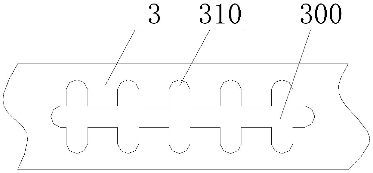 A tension device for coiler of a needle-carding machine