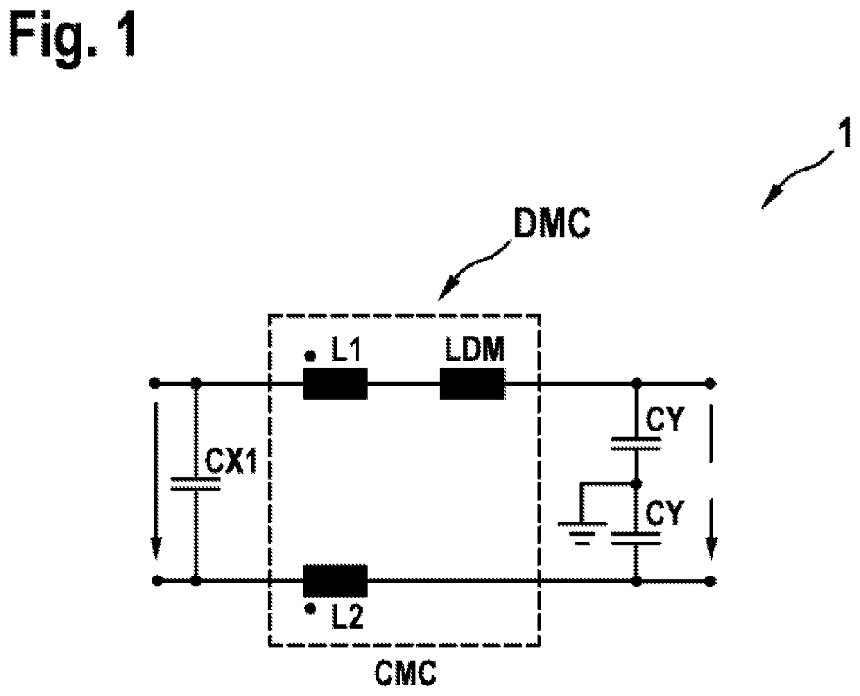 Common-mode/differential-mode throttle for an electrically driveable motor vehicle