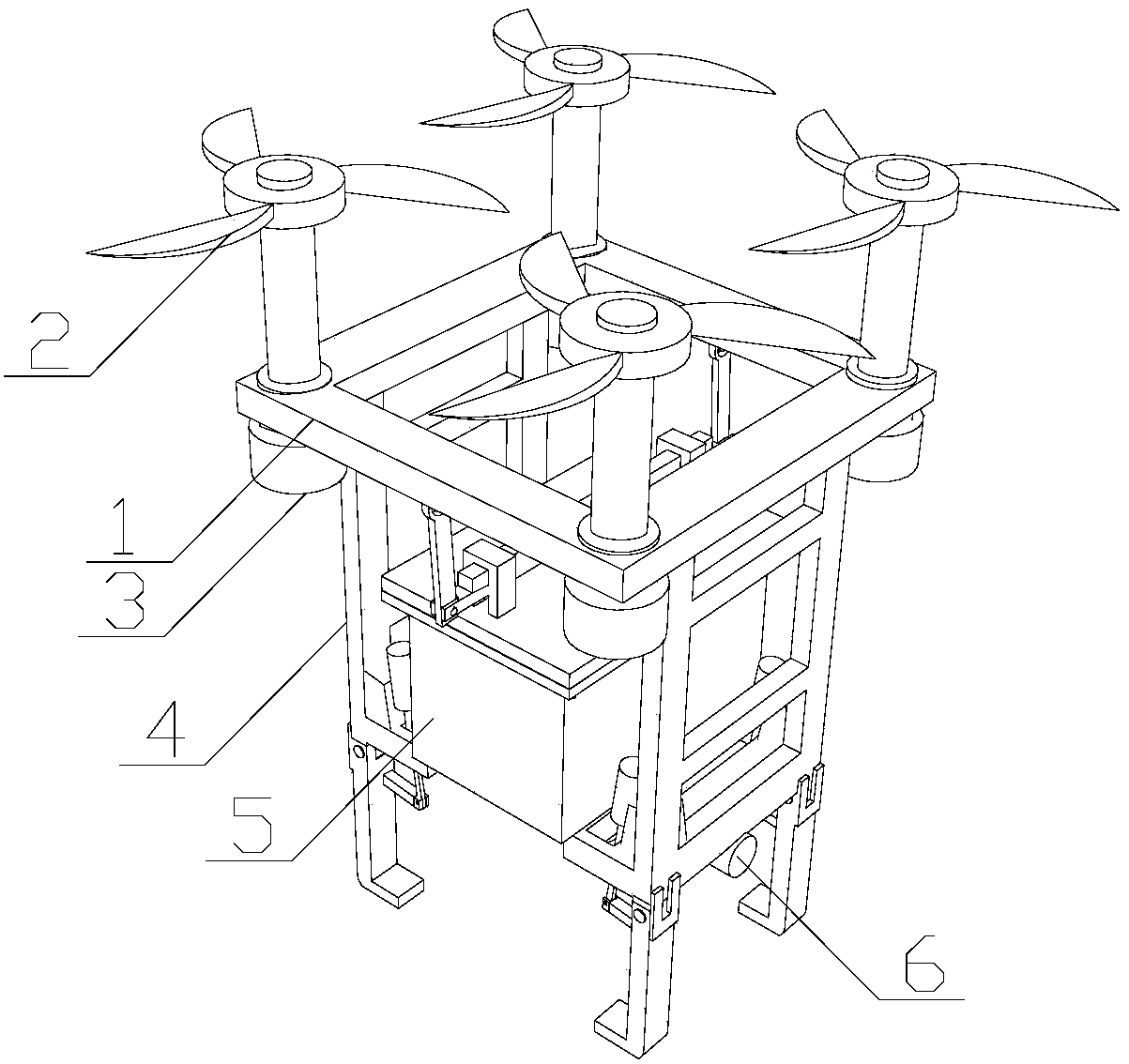 Pesticide container for pesticide spraying unmanned aerial vehicle