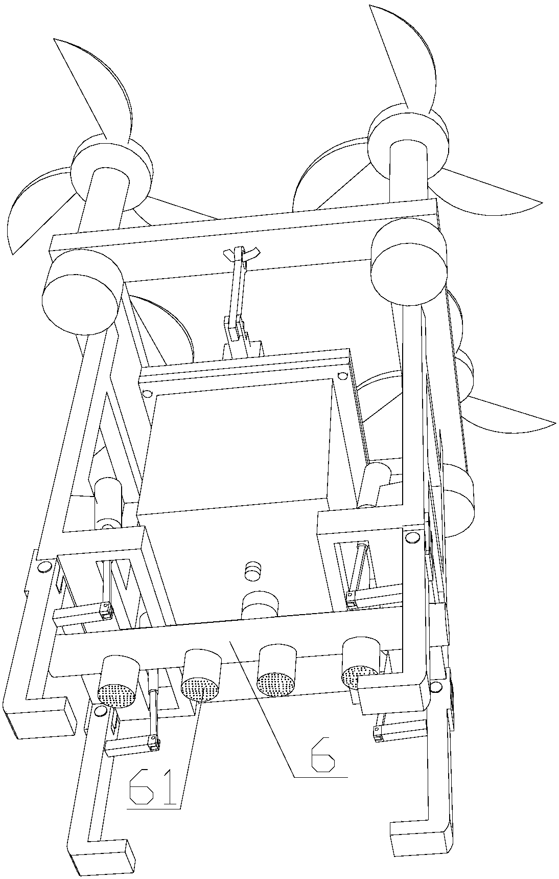 Pesticide container for pesticide spraying unmanned aerial vehicle