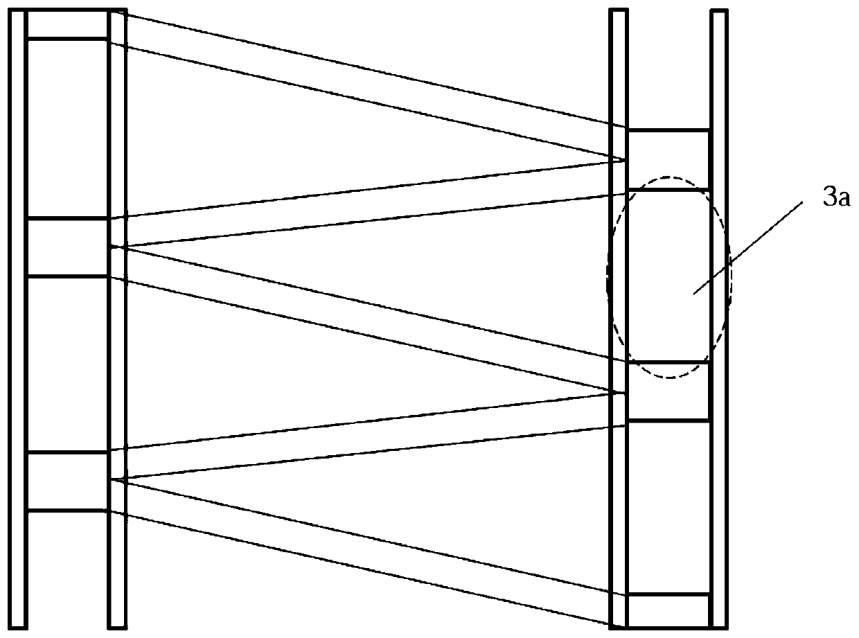 Suspension type deep-foundation-pit up and down stairs