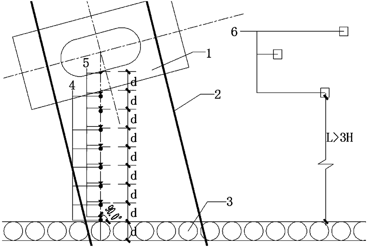Method for monitoring construction effect of foundation pit support piles below elevated high-speed railway line