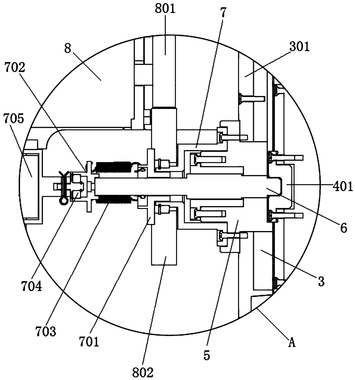 Detachable cooked rice gathering device of intelligent cooked rice getting machine and operation method of device