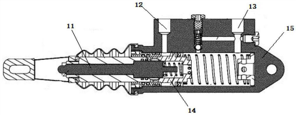 Power-assisted oil cylinder detection device of automobile brake system