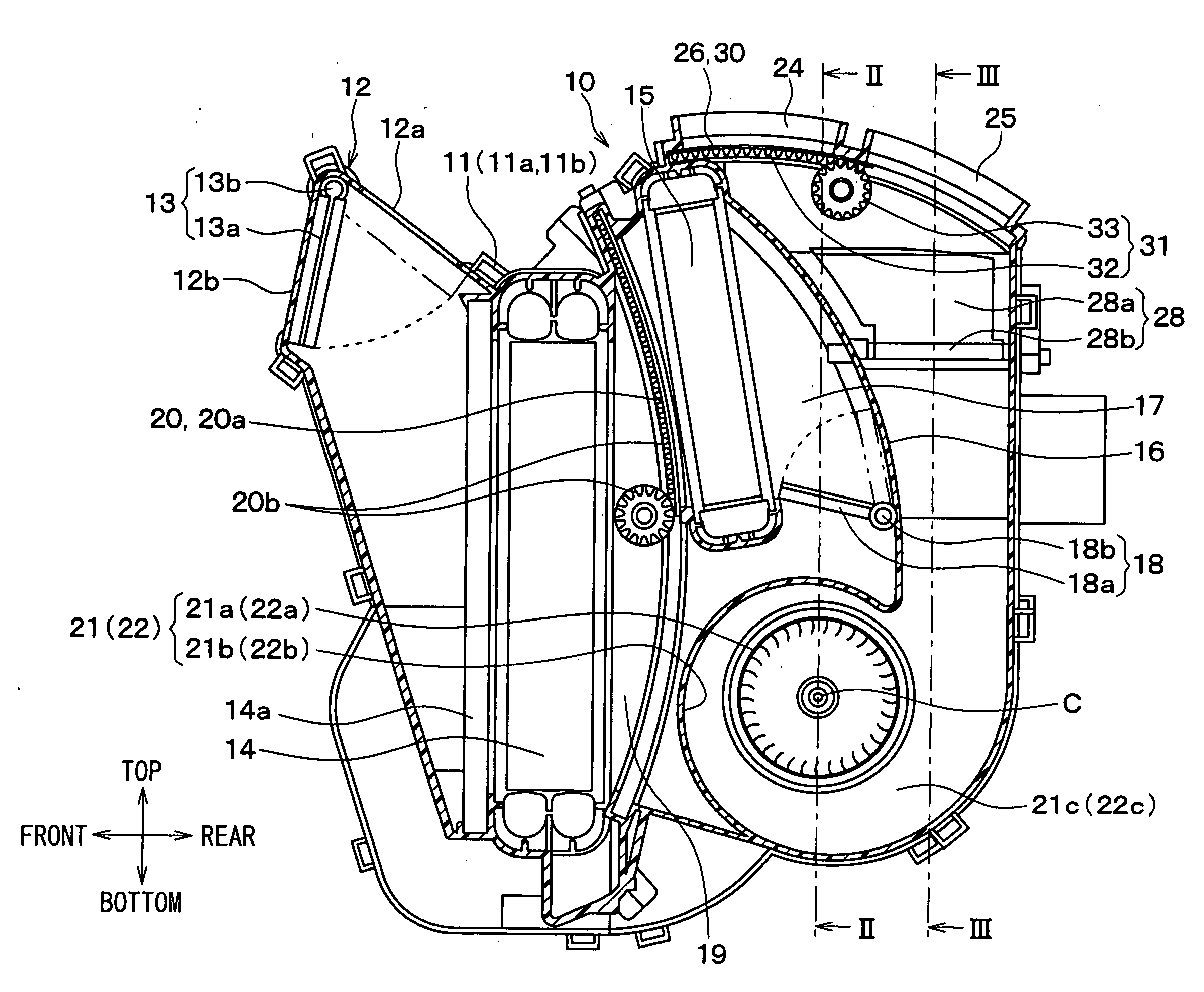 Air passage opening and closing device