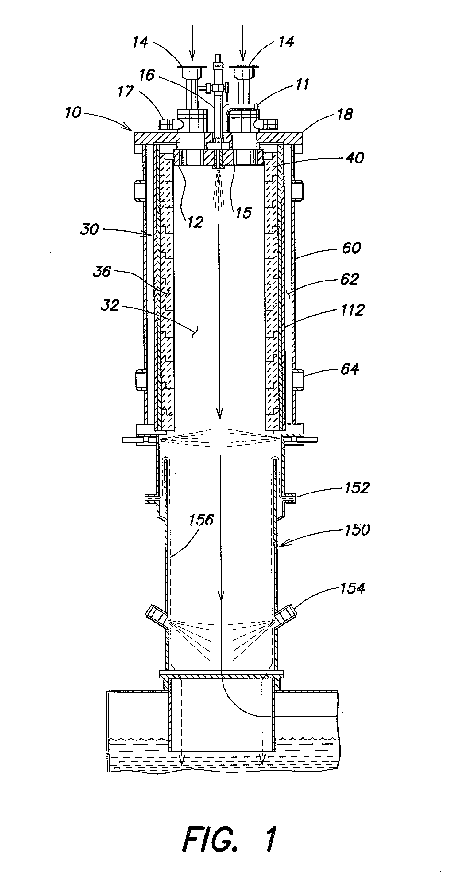 Reactor design to reduce particle deposition during process abatement