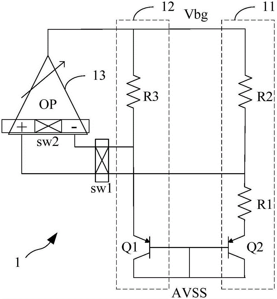 Self-calibration band-gap reference circuit and band-gap reference voltage self-calibration system and method