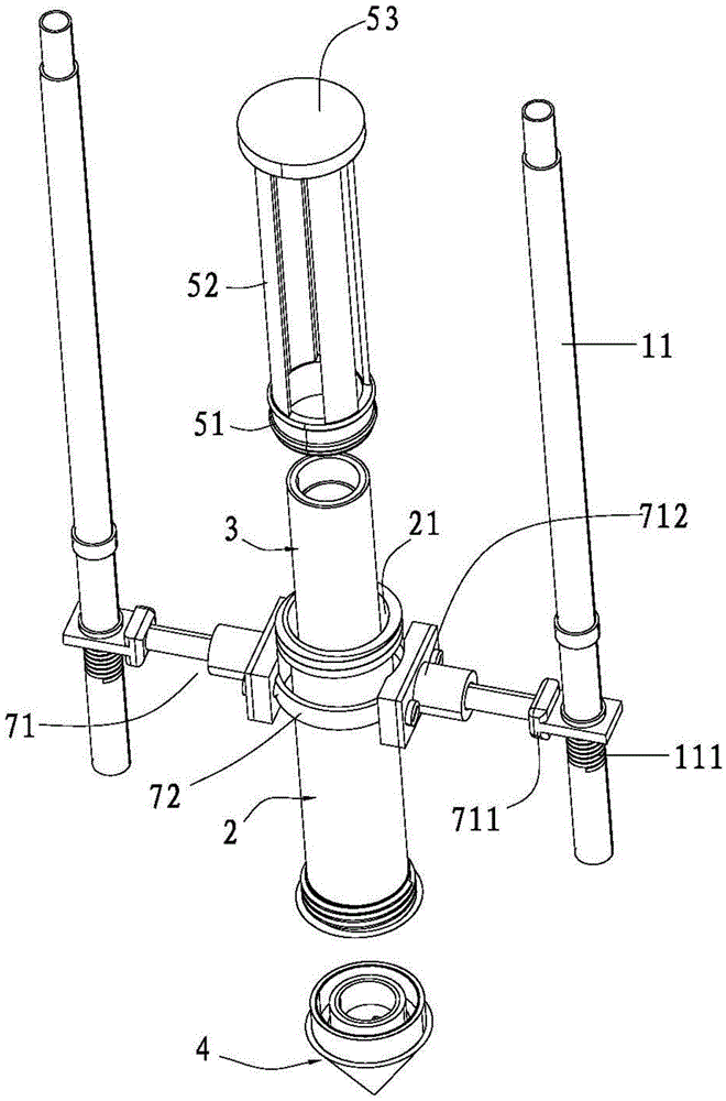 Coaxial 3D printer nozzle and working method thereof
