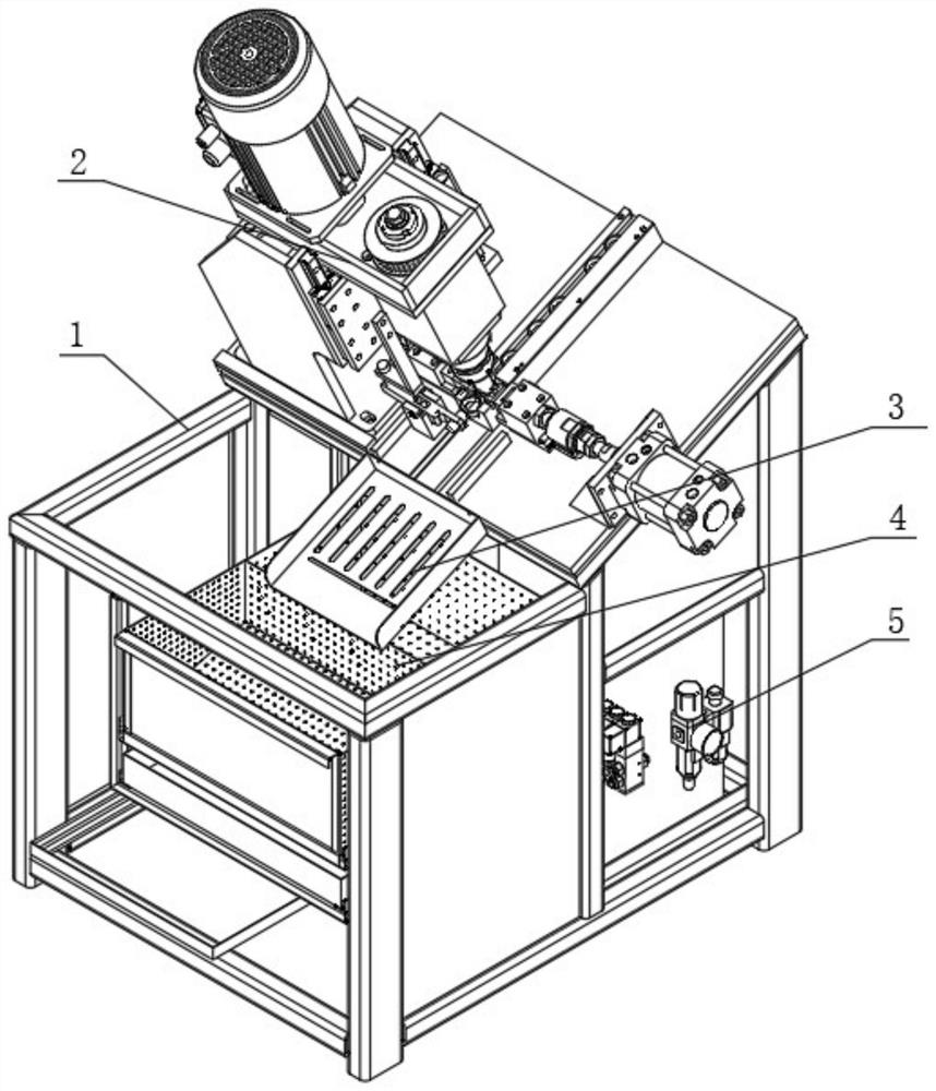 A special chamfering equipment and processing method for shaft sleeve workpieces