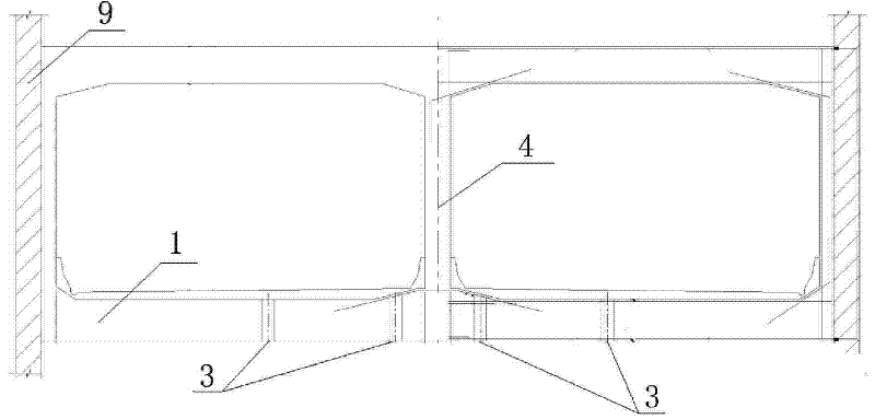 Method for leading shield to pass through underground structure