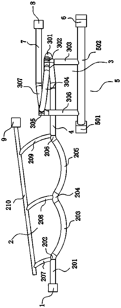 A hydrate slurry gas-sand separation system