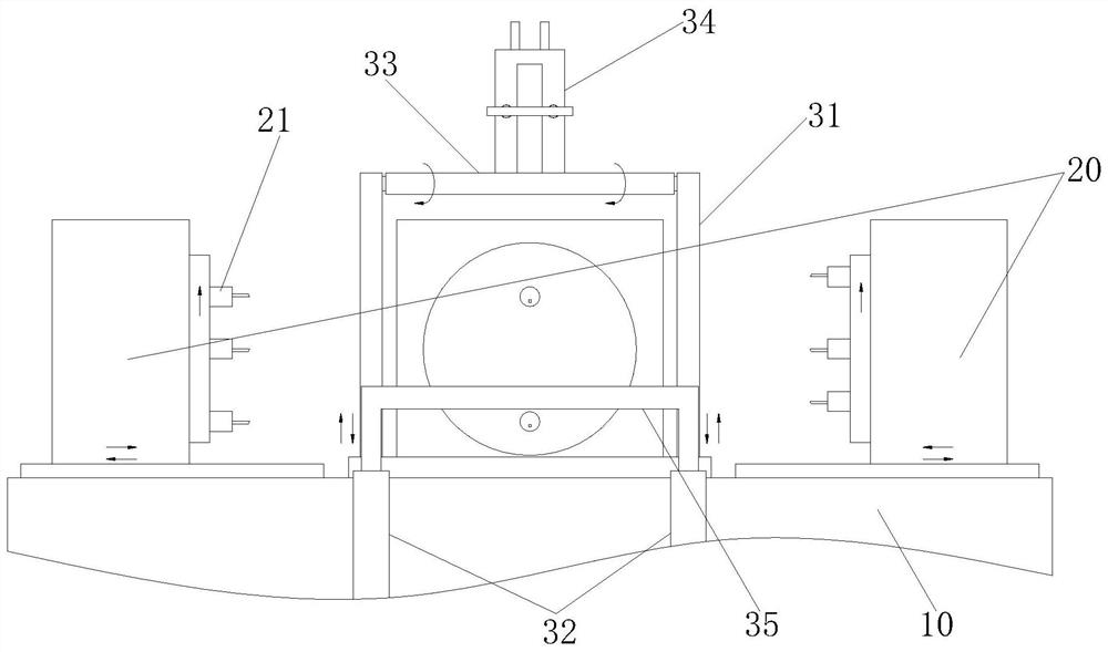 Multi-face machining device based on multi-way flange