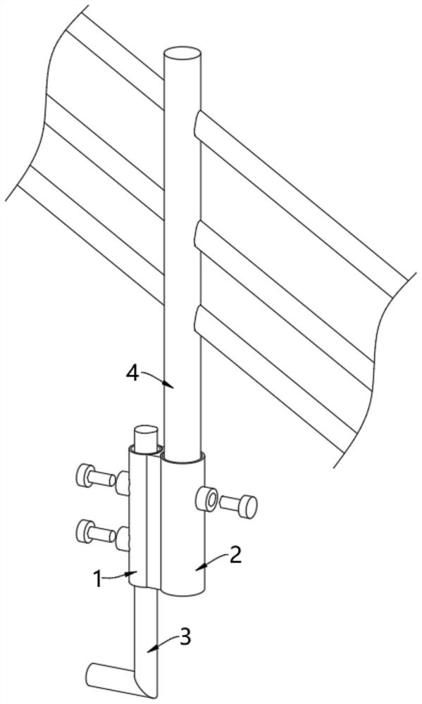 Connecting piece for stair edge protection