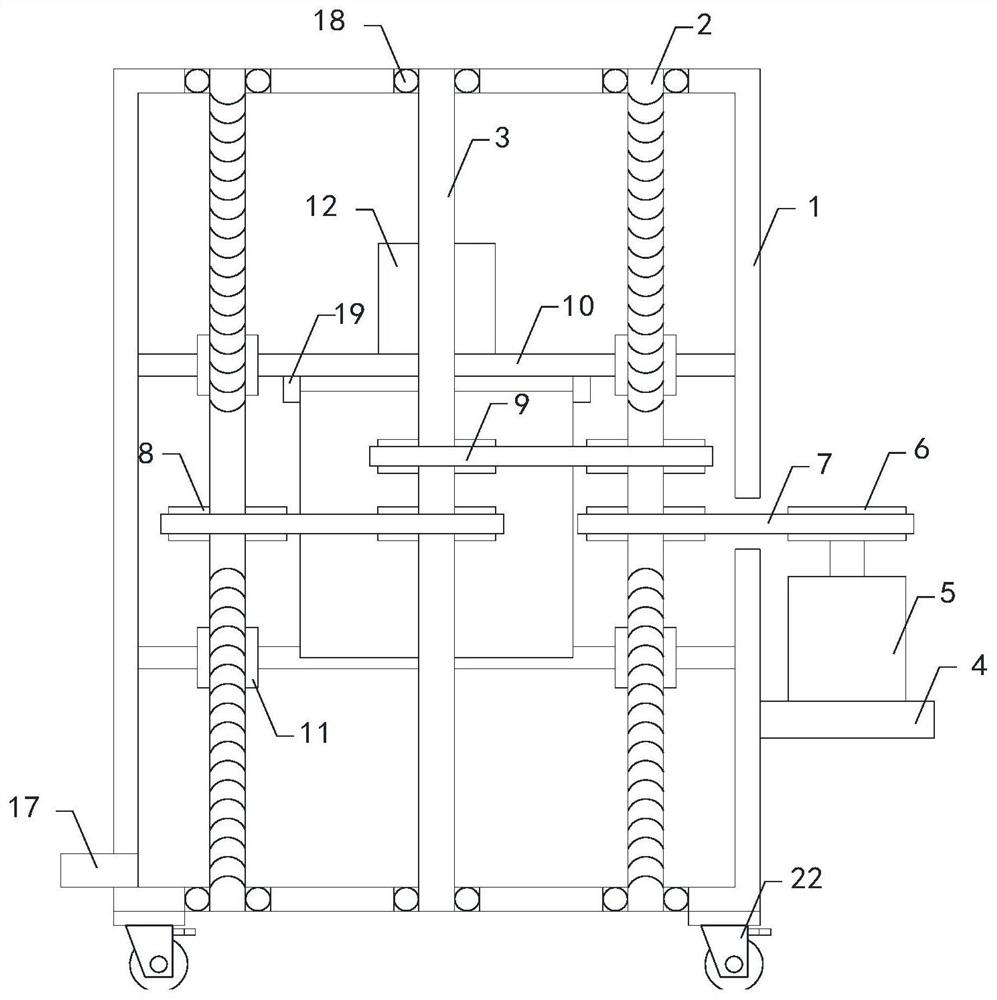 A mixing device for painting and processing shells of communication equipment