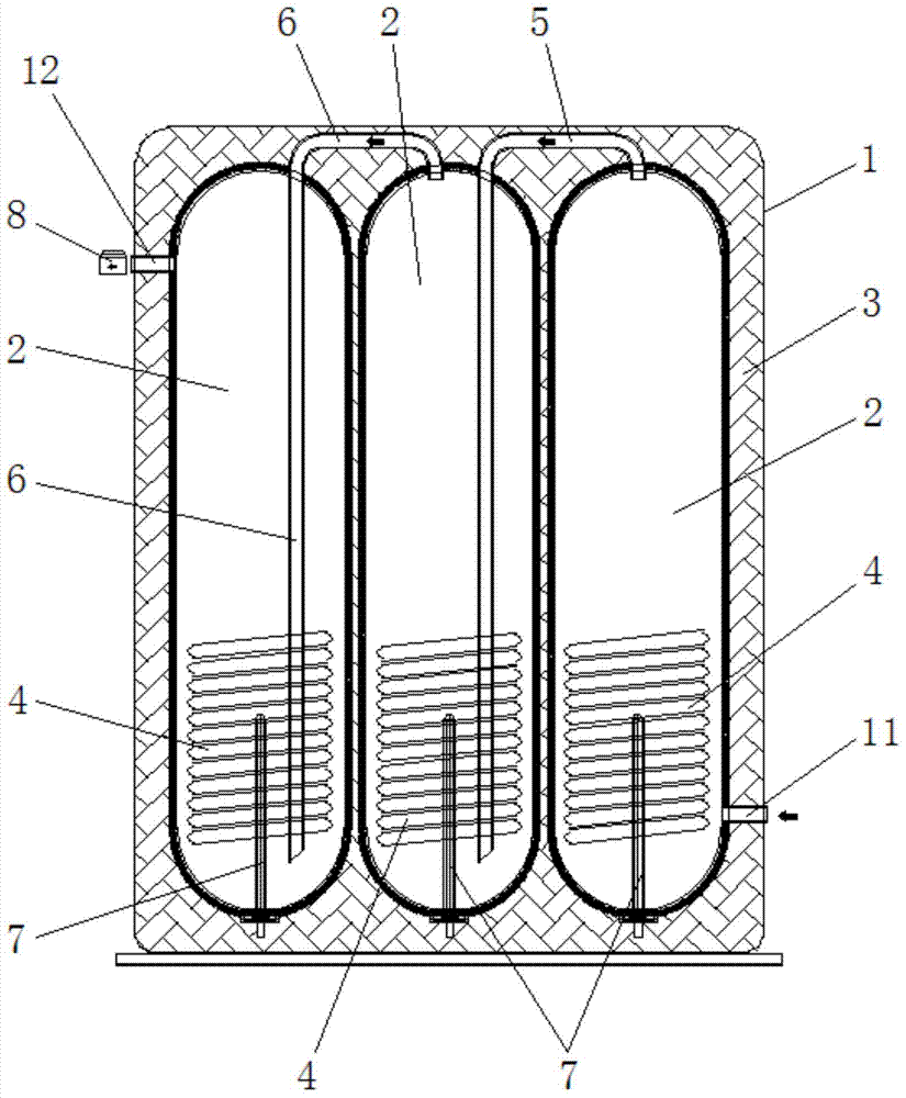 Multi-liner air energy water heater