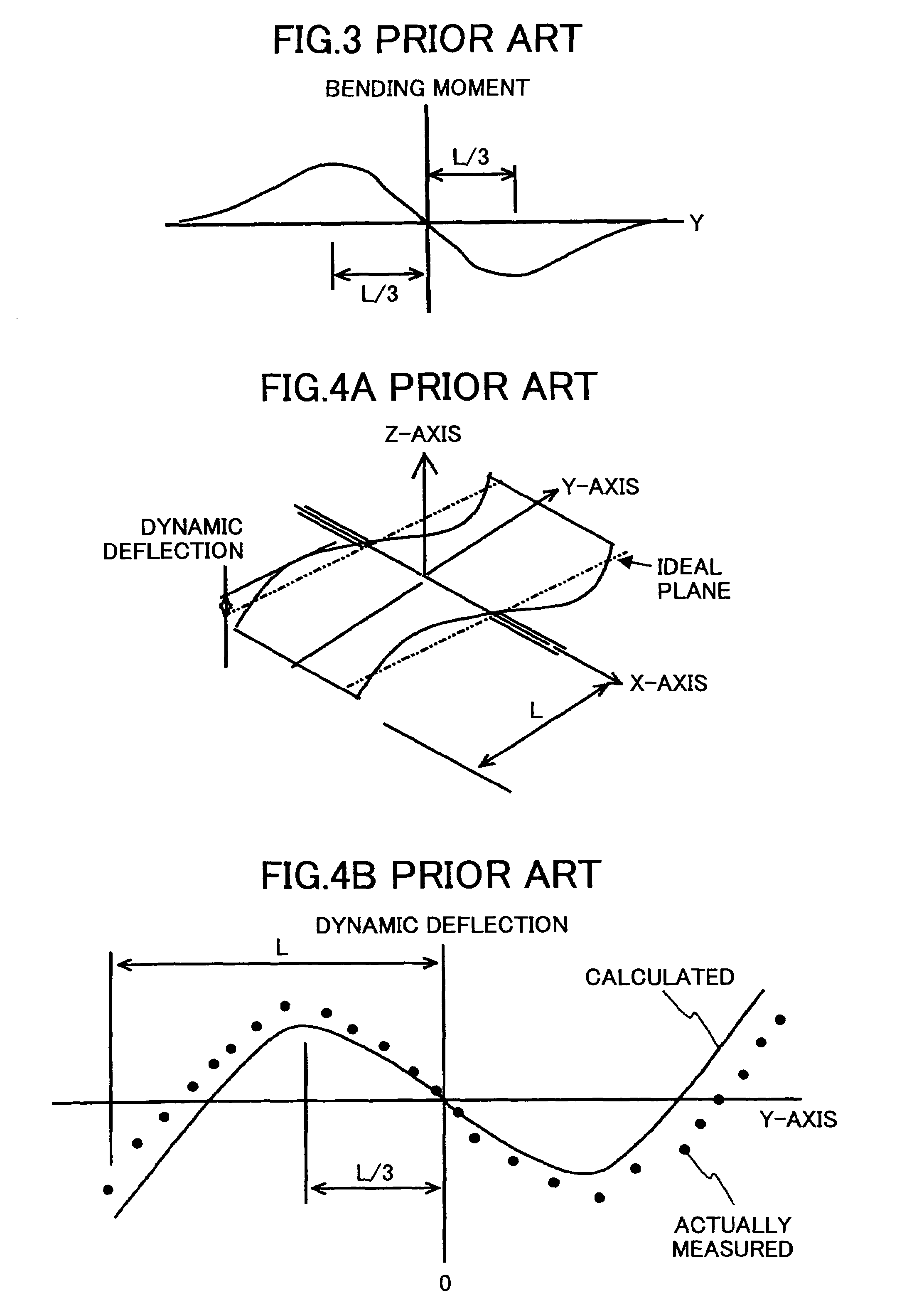 Deflector mirror with regions of different flexural rigidity