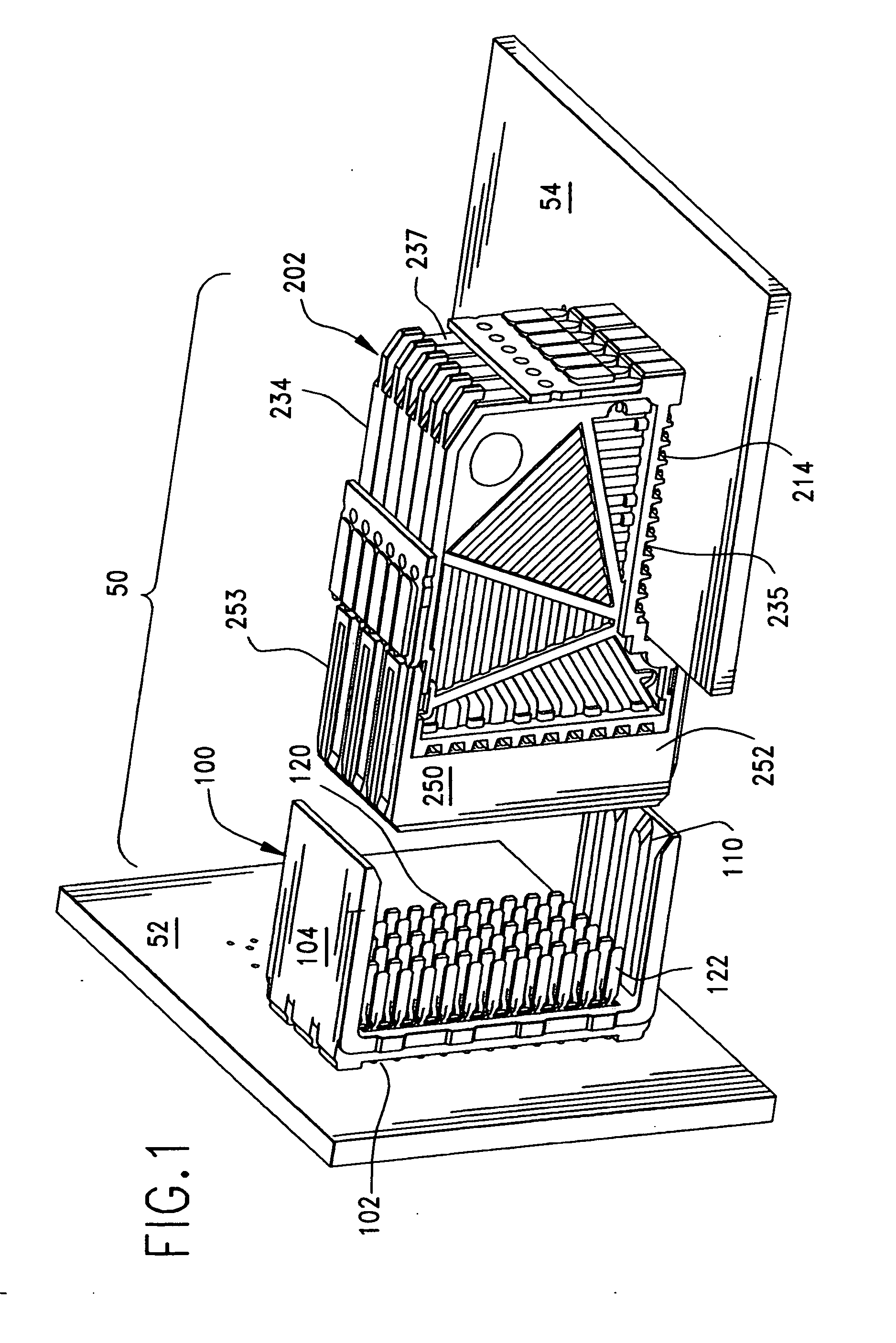 High-density, robust connector with dielectric insert
