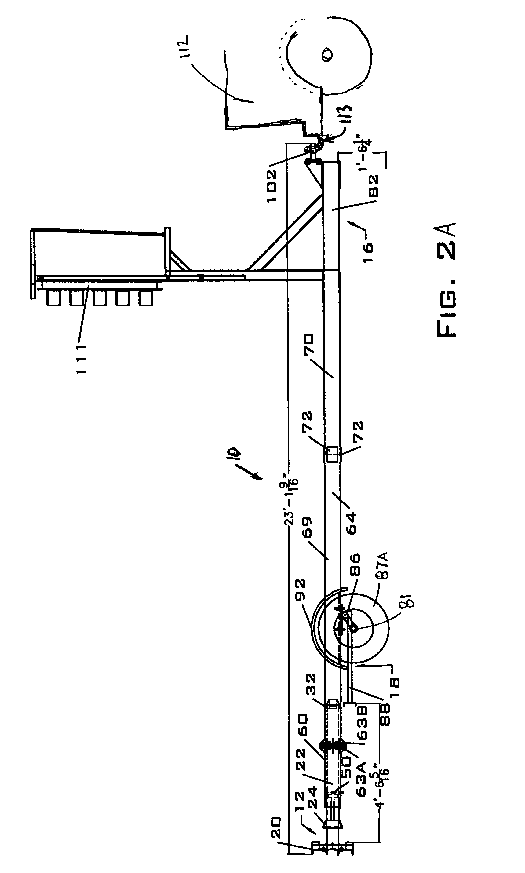 Trailer mounted attenuator with breakaway axle assembly