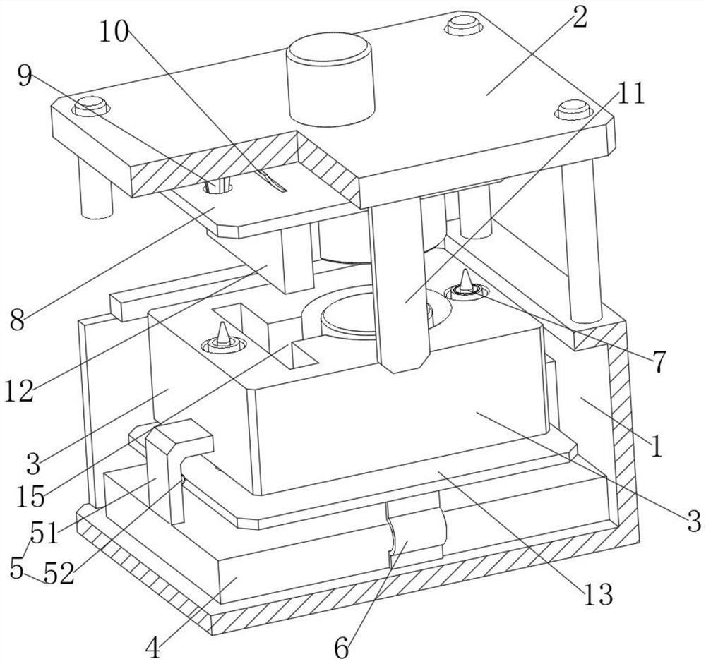 Automobile bearing seat die-casting die and die-casting process thereof