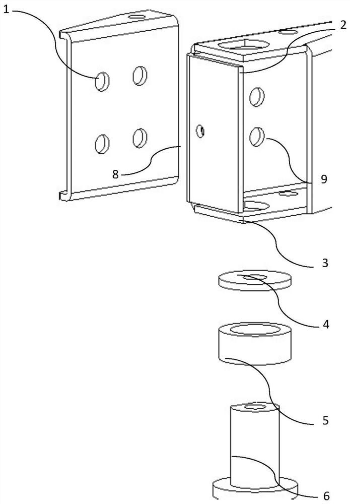 Load fastening structure and power control box using the structure