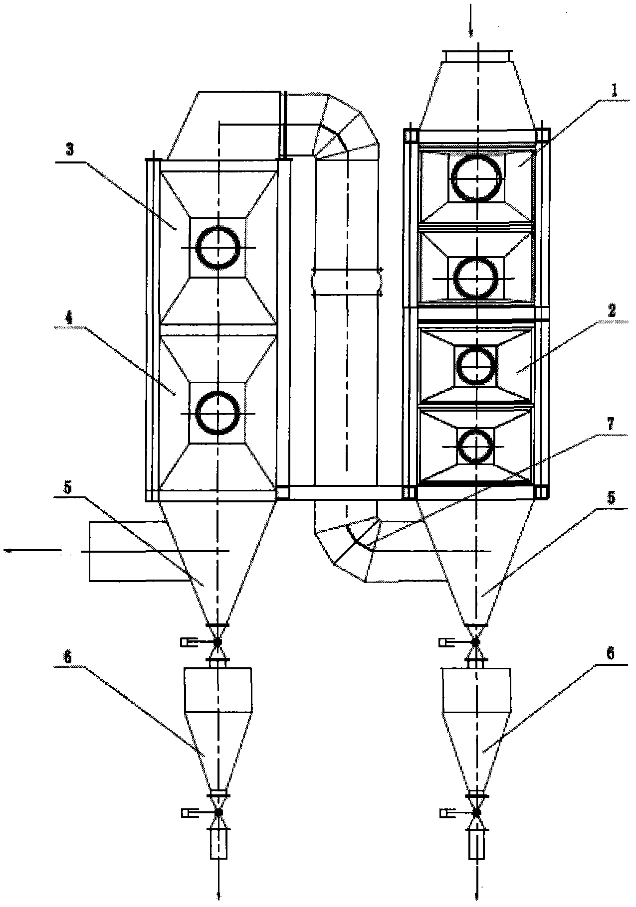 Gas drying type dust removal system of converter